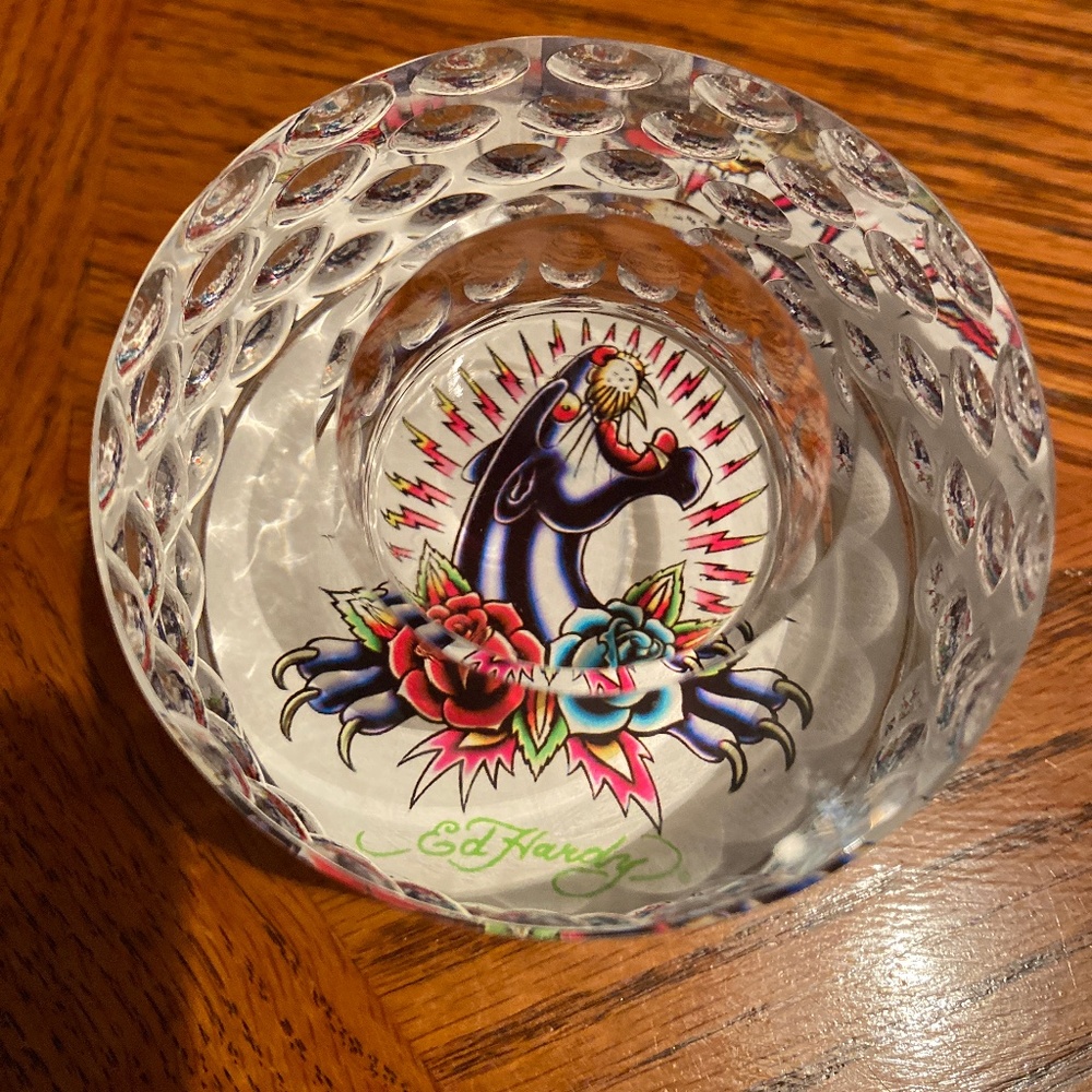 Ed Hardy Black Panther Claw Votive Holder & Gift Box